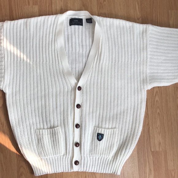 Cable knit oversized cardigan - the real deal grandpa sweater from sears! - Picture 8 of 12